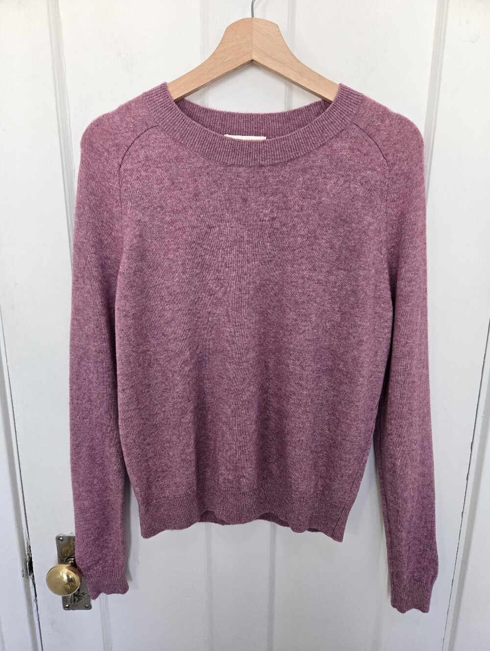 Vince Women's Wool-Cashmere Crewneck Pullover Sweater Mauve Size S Quiet Luxury